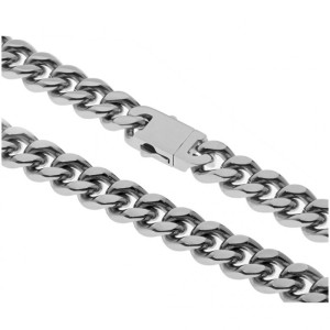 łańcuch męski srebrny pancerka stal 316l 105g