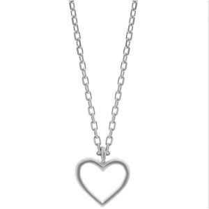 Srebrny naszyjnik damski serce łańcuszek srebro 925