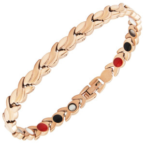 Bransoletka magnetyczna damska pozłacana rose gold