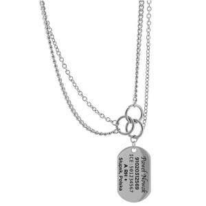 Naszyjnik męski nieśmiertelnik z grawerem kaskadowy