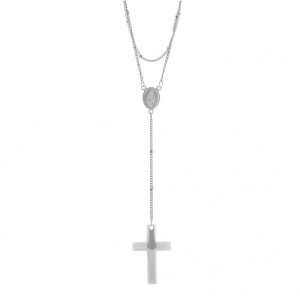 Naszyjnik męski różaniec pancerka kaskadowy