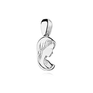 Medalik srebrny matka boska popiersie srebro 925