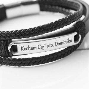 [outlet] bransoletka - "kocham cię tato. dominika"