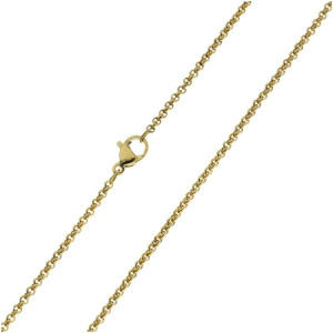 łańcuszek męski naszyjnik pozłacany ankier 60cm stal 316l