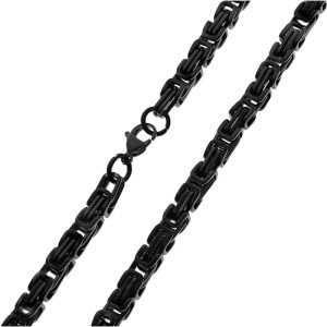 łańcuszek męski czarny splot królewski 81g