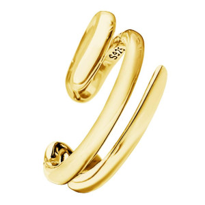 Nausznica kolczyk pozłacane srebro 925 zaciskana