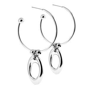 Kolczyki kółka podwójne stal 316l