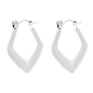 Kolczyki damskie wiszące geometryczne srebrna stal 316l