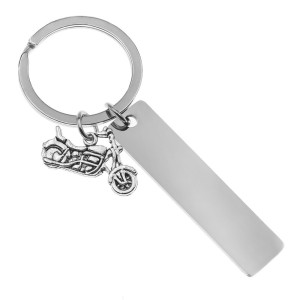 Brelok do kluczy z grawerem motocykl stal 316l