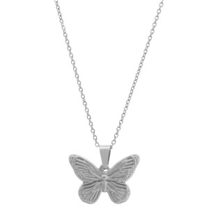 Naszyjnik łańcuszek motyl ankier stal 316l