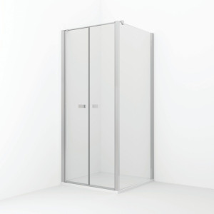 IÖ Forsa FOR210005007+FORT209005007 Kabina prysznicowa narożna, chrom połysk 100x90x200 cm