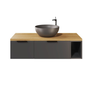 IÖ Modular SET12 Grafit Szafka modułowa wisząca 118.8x45.5x30cm, grafit mat