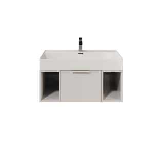 IÖ Modular SET13 Biały Szafka modułowa wisząca 79.6x45.5x30cm, biały połysk + umywalka 80.5x46.5cm