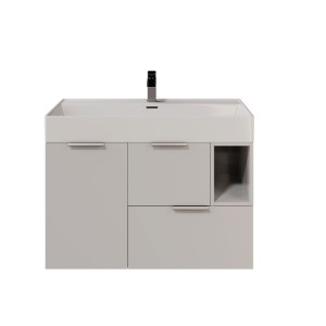 IÖ Modular SET26 Biały Szafka modułowa wisząca 99.6x45.5x60cm, biały połysk + umywalka 100.4x46.5cm