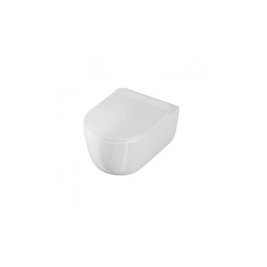 IÖ Elba AZMW/BELB.1416.01.128 + AZDWSELB.795.011 Miska WC podwieszana Rimless z funkcją bidetu 54,5x36 cm + deska wolnoopadająca duroplast Slim, biała