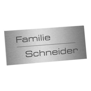 Edelstahlschild 70x25mm Typ 2