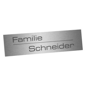 Edelstahlschild 80x20mm Typ 3