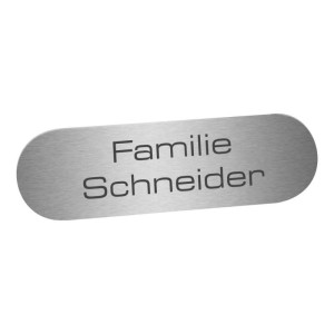 Edelstahlschild 60x20mm Typ 3