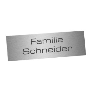 Edelstahlschild 50x20mm Typ 1