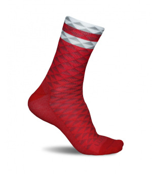 Skarpetki kolarskie Luxa Asymmetric Red