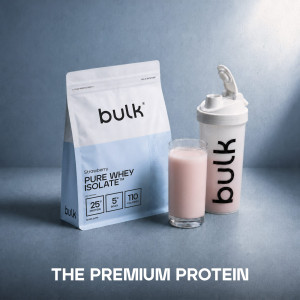 Pure Whey Isolate 500g (16 shakes) - Strawberry - Grass Fed Whey - Low Carb - Low Calorie - Low Fat