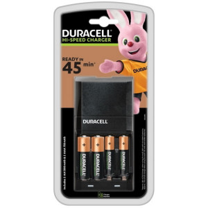 CEF27 Duracell Hi-Speed Battery Charger with 2AA & 2AAA