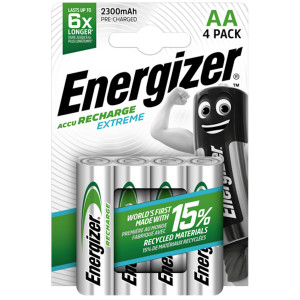 Energizer Accu Rechargeable Extreme AA Batteries 2300 mAh NiMH