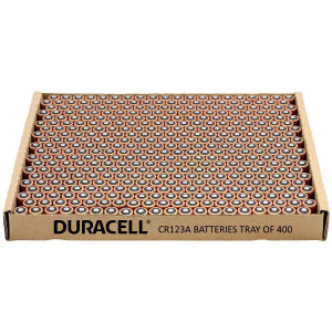 Duracell DL123 CR123A Lithium Batteries   Tray of 400