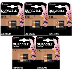 Box of 10 x Duracell CR2 DLCR2 DL-CR2 3v Lithium Batteries