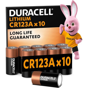 Duracell DL123 CR123A 3V Lithium Batteries   10-Pack