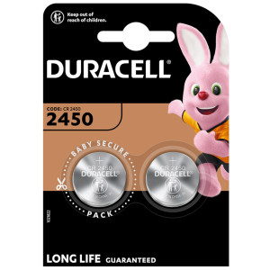 Duracell CR2450 3V Lithium Battery DL2450   2-Pack