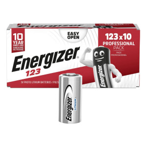 Energizer 123 CR123A Lithium Batteries   10-Pack