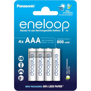 Panasonic Eneloop AAA 800mAh Rechargeable Batteries   4 Pack
