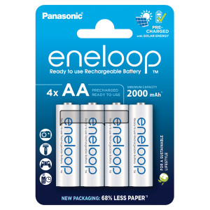 Panasonic Eneloop AA 2000mAh Rechargeable Batteries   4 Pack