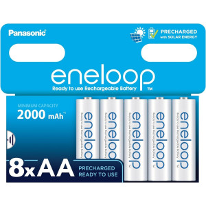 Panasonic Eneloop AA 2000mAh Rechargeable Batteries   8 Pack