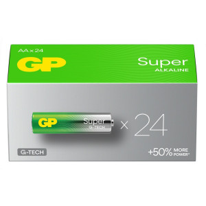 GP Batteries GP Super G-Tech AA Alkaline Batteries LR6 15A Bulk Box of 24