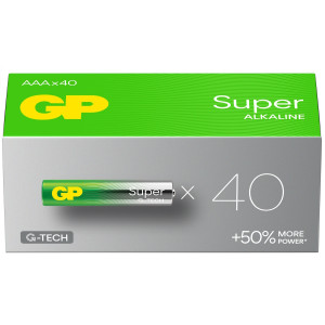 GP Batteries GP Super G-Tech AAA Alkaline Batteries LR03   Box of 40