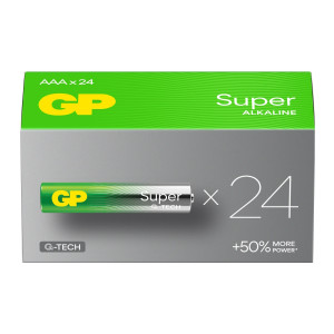 GP Batteries GP Super G-Tech AAA Alkaline Batteries LR03 24A Bulk Box of 24