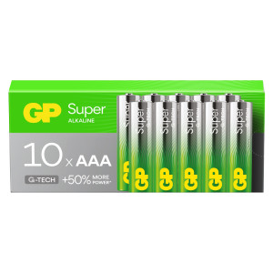 GP Batteries GP Super G-Tech AAA Alkaline Batteries LR03 24A   Box of 10