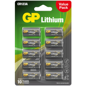 GP Batteries GP CR123A Lithium Batteries   10-Pack
