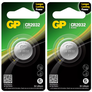 GP Batteries Salter Bathroom Scales Batteries Size CR2032 3V Lithium Cell Pack of 2
