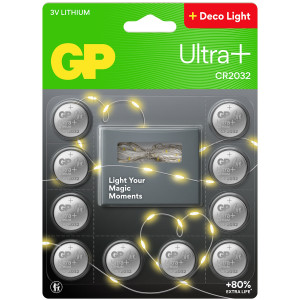 GP Batteries GP Ultra+ CR2032 Lithium Batteries  10-Pack