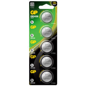 GP Batteries GP CR2430 3V Lithium Batteries Pack of 5 CR2430-C5