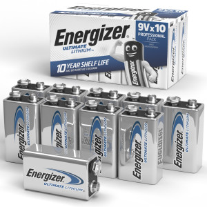 Energizer Ultimate Lithium 9V Batteries   Pro Pack of 10
