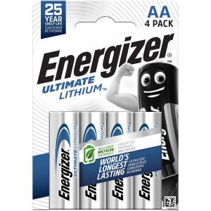 Energizer Ultimate Lithium AA Batteries L91 1.5V Pack of 4