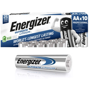 Energizer Ultimate Lithium AA Batteries L91 1.5V Bulk Pack of 10