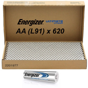 Energizer Ultimate Lithium AA L91 Batteries   Tray of 620