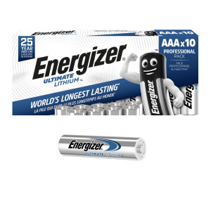 Energizer Ultimate Lithium AAA Batteries L92 1.5V Bulk Pack of 10
