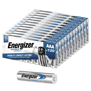 Energizer Ultimate Lithium AAA L92 Batteries   120 Pack