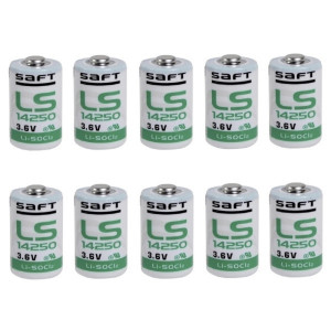 10 x Saft LS14250 3.6v 1/2AA Half-AA Lithium Batteries Li-SOCl2 LS-14250